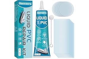 HANNAERA Pool Reparaturset, Wasserdicht Flickzeug Luftmatratze Reparaturset，Diese Durchsichtige Vinyl Repair Kit für PVC Gummiboote Aufziehen, Kajaks, Schwimmrings (60 ml)