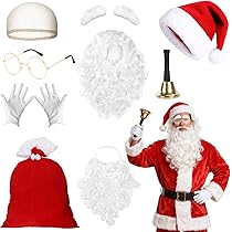 Costume Da Babbo Natale Deluxe Da Uomo Con Accessori - Foto 7