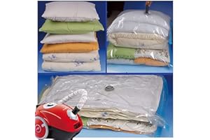 Outlet Accessori 2 Sacchetti Sottovuoto Vestiti Grandi 100x70cm - Sacchi Sottovuoto Piumoni Coperte - Buste per Indumenti da Viaggio - Armadio Salvaspazio Misura Grande Big XL XXL Ermetici