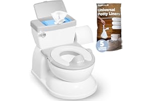 JOOL BABY PRODUCTS Real Feel Potty with Wipes Storage, Transition Seat & Disposable Liners - Realistic Toilet - Easy to Clean & Assemble - Jool Baby (Grey)