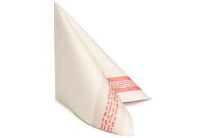 BIOEXXE Servilletas papel Airlaid, efecto tela - servilletas papel decoradas desechables hechas de material duradero y práctico - paquete de 50 piezas, tamaño 40x40, color crema y decoración coral