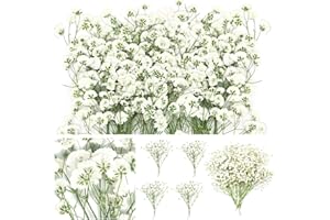 CAwished 60Pcs Dried Pressed Baby's Breath Flowers, Real Natural Dried Mini White Gypsophila Flowers for Resin Making Wedding Card Art Craft DIY Home Party Decor