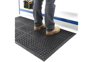 BiGDUG Rubber Workplace Mat Indoor 0.9 x 1.5 Metre Anti-Fatigue Heavy Duty Mats Factory Workshop