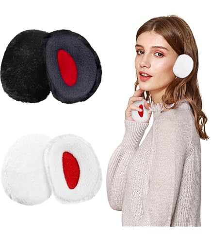 KOLZEMV 2 Paires Cache-Oreilles Femme Homme - Protège-Oreilles Doublés Hiver Automne