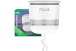 NOUS E8 ZigBee Smart Rauchmelder, Austauschbare, Fotoelektrischer Sensor, TÜV Rheinland, RoHS Zertifiziert, 85 dB Alarm, Kompatibel mit Alexa, Google Home & Zigbee 3.0, Für Wohnungen und Büros