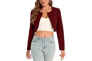 Hobrounn Boléro à manches longues pour femme - Cardigan élégant et festif