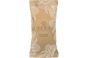 Aura Luxury Collection ® Set rasatura confezionato in astuccio flowpack con rasoio monouso provvisto di coprilama e 1 bustina di gel da barba al fiordaliso da 6 ml (150)