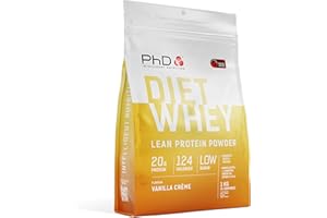 PhD Nutrition Diet Whey Lean Protein Powder | Vanilla Crème Whey Protein Powder 1 kg Bag