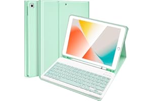 Lively Life Custodia con Tastiera per iPad 10.2" 9a/8a/7a Gen(2021/2020/2019),iPad Air 3 10.5" 2019, iPad Pro 10.5" 2017, Tastiera Bluetooth Wireless Rimovibile - Layout Italiana - Verde Scuro