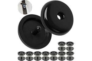 YOUR DAY MATE Bouton de ceinture de sécurité, 10 paires, plastique dur, noir, pour beaucoup de ceintures de voiture, ceinture de sécurité avec sécurité de retour, rivets de ceinture de sécurité