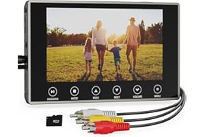 DigitPro Convertidor VHS a Digital 3.0, 5 Pulgadas Convertir VHS a Digital, 4K VCR HI8 8MM Cintas VHS Reproductor DVD Videocámara Mini DV Cinta de Casete Analógico Video a Digital Convertidores