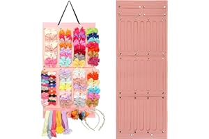 HOROPER Soporte para Lazos para el Pelo, Colgador de Almacenamiento para Pinzas para el Pelo con Gran Capacidad, Organizador de Diadema para Niña para Colgar en la Pared