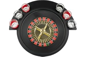 Fairly Odd Novelties Shot Glass Roulette Drinking Game Set with 2 Balls and 6 Shot Glasses
