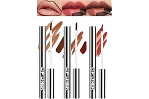 CHANEEHANN 3 Pz Peel off Lip Stain Set, Lip Stain Tatoo Peel Off Impermeabile, Rossetto Liquido a Prova di Trasferimento, Finitura Opaca di Lunga Durata Peel off Lip Gloss, per Labbra Secche