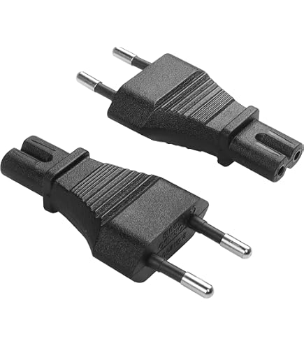 EU-Stecker Auf IEC320 C7 Adapter, 90° Winkel – 250V/2,5A, Für Monitor, PC, Beamer & Andere Elektronik
