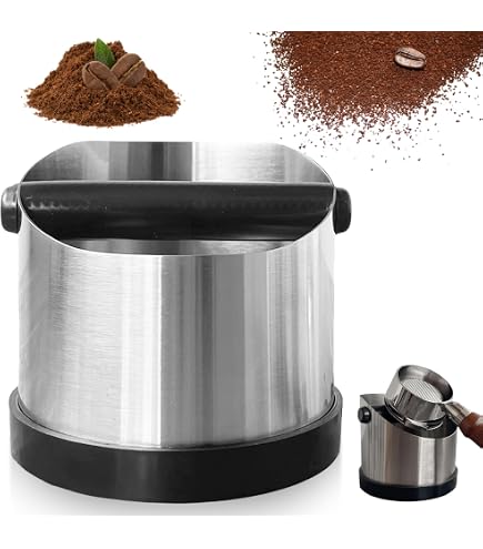 Bac à Marc De Café Cecotec Baristeo 1.2L - Compact 15x13x15 Cm, Barre De Frappe Métallique Caoutchoutée, Base Antidérapante