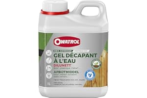 OWATROL - DILUNETT - Décapant Gélifié à l'Eau pour Bois Métal et PVC - Surfaces Extérieurs - 1 L
