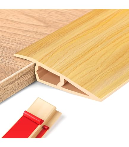 Selbstklebende Übergangsleiste 300 Cm – Für Teppich, Fliesen, Laminat, In Gelb-Holzoptik, 3,5 Cm Breit