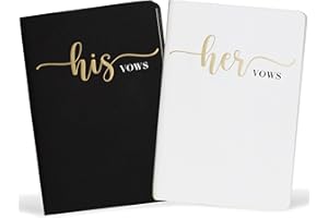 PRAZOLI PRODUCTS Prazoli Wedding Vow Books for Wedding Day Essentials, Cool Engagement Gifts for Couples, Wedding Registry Items, Supplies & Stuff, Mr and Mrs Gifts for Bride to Be (Serif Gold)