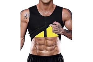 Ducomi Camiseta Reductora Adelgazante Hombre Neopreno Faja Compresion de Sauna Chaleco Modelador para Sudoración Musculación con Cremallera Perder Peso Camisa Adelgazar Entrenamiento