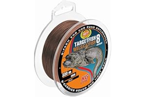 WFT TF8 Catfish Brown 0,60mm 220m 60Kg - Wallerschnur zum Angeln auf Waller, Welsschnur zum Wallerangeln, geflochtene Angelschnur