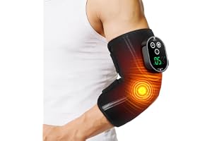 Trådlös Armbågsvärmekudde Med Vibrationsmassage, Värmande Armbågsstöd Med Touchscreen, 5 Värmeområden, 3 Vibrationslägen, 3 Tidsinställningar, 3000mAh Batteri, Passar Vänster eller Höger Armbåge