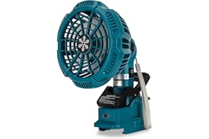 TAINGWEI Przenośny wentylator zaciskowy do akumulatora Bosch 18 V, cichy wentylator akumulatorowy z 3 energooszczędnymi poziomami prędkości, do sypialni, na zewnątrz, na kemping i plac budowy (tylko narzędzia)