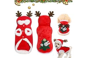 BUKYCAT Disfraz de Navidad para Mascotas, Traje de Perro Santa, Disfraz de Perro para Mascotas, Perro Navidad Disfraz,Mascota Perro Gato De Navidad Disfraz para la Fiesta de Navidad de Mascotas (Large)