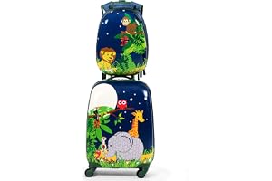 COSTWAY Barnväska, Lövi, 12"+16", barnresväska