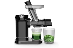 Keplin Slow Masticating Juicer – Cold Press Juicer Machine with 7-Stage Auger for High Juice Yield, Nutrient Retention, Quiet Motor, Easy to Clean & Compact Design – 2.12kg – Black