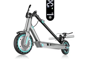 Aimittie Electric Scooter for Adults, 10" Tires, Powerful 500W Motor, Max 35/45KM Long Range, Top Speed 25KM/h, Lightweight and Foldable Scooter, Dual Lighting System and Drum Brake, Smart APP Control