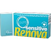 RENOVA Sensitive Pure Pocket Tissues, 4 Layers, 6 Packs, White | 6 Packs of 9 Handkerchiefs, 4 Ply, White Paper, Unscented, E