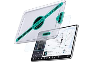 ESR Ochraniacz ekranu ze szkła hartowanego do modelu Tesla 3/Y, zestaw wyrównujący z osłoną ekranu, odporna na zarysowania i wstrząsy, akcesoria Tesla Model 3/Y 2023, bez pęcherzyków powietrza i