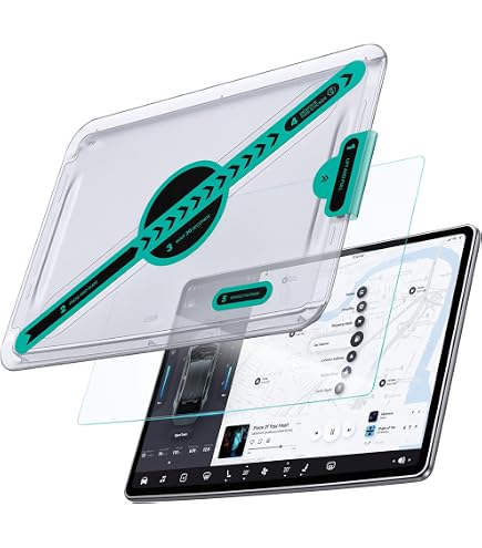 Ruiya Pellicola Protettiva Per Tesla Model 3 2024-2026 - Kit 4 Pezzi Per Touchscreen 15'' E Schermo Posteriore 8'' (Anti Impronta E HD) - 3