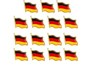 CLCIOSIS 15 Stück Deutschland Anstecker, Deutschland Pin, Fahnen-Design Anstecknadeln für Fans