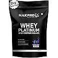 NAKPRO Platinum Whey Protein Isolate 2kg Blueberry | 28g Protein, 6.4g BCAA | Trustified Certified 100% Authentic Supplement Powder & No Adulteration | Low Carbs, Fast Absorbing Whey Protein Powder