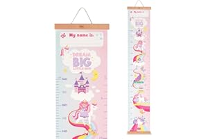 Legami - Metro da Parete Dream Big Little One, Metro da appendere per misurare l'Altezza dei Bambini, fino a 160 cm, 41 Stickers inclusi, con Listelli in Legno, Tema Unicorn