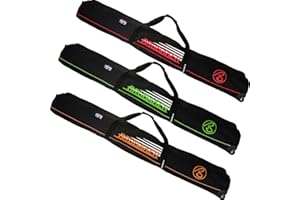 BRUBAKER 'Race Champion' Ski Bag with Wheels for 2 Pair of Ski and Poles 170 cm / 66 7/8" or 190 cm / 74 3/4"