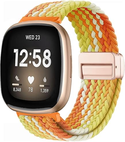 Trail Loop Nylon Armband Für Fitbit Versa 4 / Sense 2 – Elastisch, Wasserabweisend & Stufenlos Verstellbar – Viele Farben