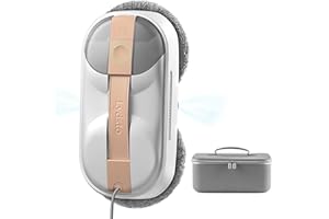 Lydsto WL09 Robot Nettoyeur de Vitres, Robot Laveur Vitre avec Double Pulvérisation Ultrasonore, 6000Pa, Télécommande, Triple Sécurité, Kit Complet avec Boîte de Rangement et 10 Chiffons