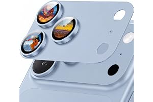 Jurqqer KamerasSkydd för iPhone 18 Pro, 1 Pack Glaciär | 9H Härdat Glas Ultratunt Och Flygplansaluminiumlegering - överlägsen Reptålighet, Kompatibel med 99% av Fodral