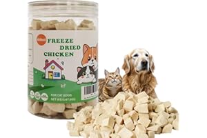 AL4BEST Freeze Dried Chicken Breast Cat Treats and Food 90g 100% Chicken Natural Grain Free Allergen-Free & Hypoallergenic Easy Digestion Nibbles Nutritious Cat, Kitten and Dog Snacks