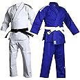 adidas Judo Gi Uniform Suit 450G/16oz Perfect For Training, Durable Polycotton Uniform, Throwing, Sparring, Practice, Fighting, Sizes 130-200cm, For Men, Women, Kids