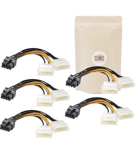 PATIKIL 4 Épingle à 6 Épingle Mâle PCI Express Câble PCIE