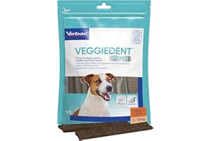 VIRBAC Veggiedent vn100759 bandes de snack fresh, S - chiens de 5-10kg - 15 lamelles
