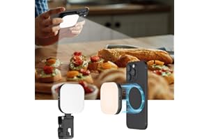 LUXSURE Selfie Licht Kompatibel mit Magsafe, Ringlicht Handy mit Magnetfunktion und Clip, 3 Beleuchtungsmodi Ringlicht für Phone, Laptop, Videokonferenzen, Make-up, Vlog und Live-Stream.