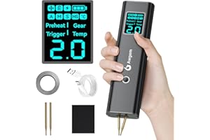 Akku-Punktschweißgerät,AWgem 99-Gang Einstellbares Hand-Punktschweißgerät,Kleines Punktschweißgerät mit LCD-Anzeige,tragbarer Punktschweißer mit Automatischem und Manuellem Modus für 18650-Akku