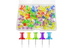 ULWSY Puntine a spinta, 200 pezzi, in sughero trasparente, colorato, per mappe, disegno, bacheca di avviso in sughero