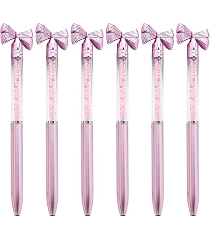 20-Pack Bow Ballpoint Pens - Coquette Aesthetic Retractable Pens With Black Ink For School & Office