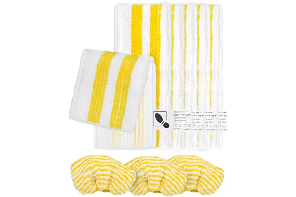 9 delar tillbehör för Kärcher SC2 SC3 SC4 SC5 innehåller 6 golvmoppar i mikrofiber och 3 mopphuvuden för Kärcher Easyfix SC-serien ångtvätt